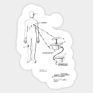 Bio-instrumentation Apparatus Vintage Patent Drawing Sticker